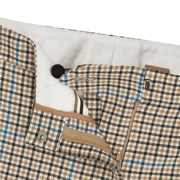 NWOT BOSS Tuleah Regular-Fit Bootcut Trousers In Checked Size 8 - Picture 6 of 14